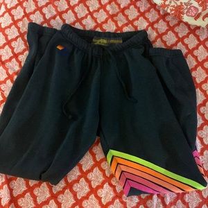 Aviator Nation Chevron Sweatpants Charcoal Neon Pink
Womens XS
